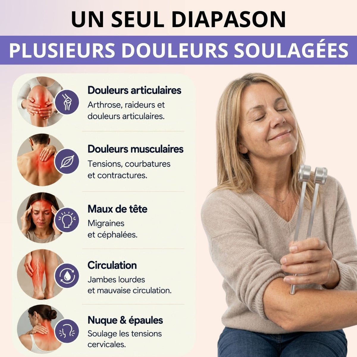 Diapason 128 Hz - Soulagement Musculaire & Articulaire