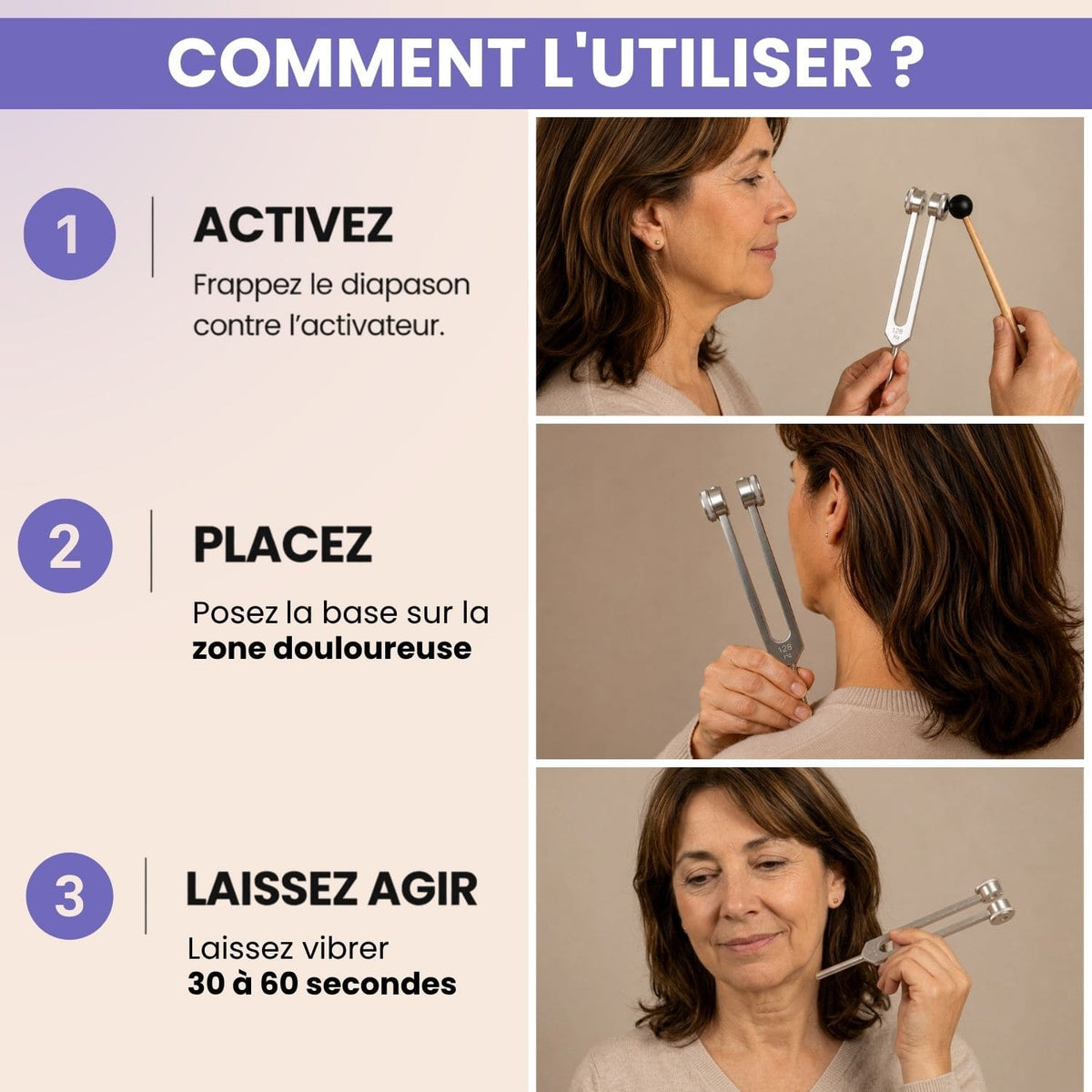 Diapason 128 Hz - Soulagement Musculaire & Articulaire